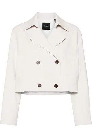 THEORY Crêpe cropped jack