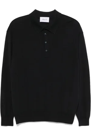 D4.0 Fijngebreid poloshirt