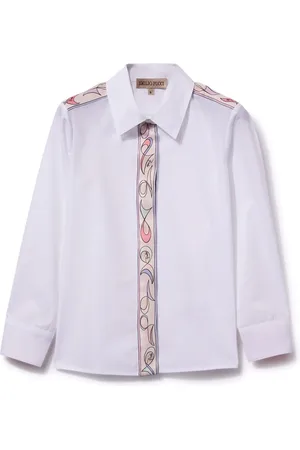 PUCCI Junior Shirt met contrasterende afwerking