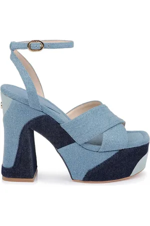 DEE OCLEPPO Havana denim sandalen met plateauzool