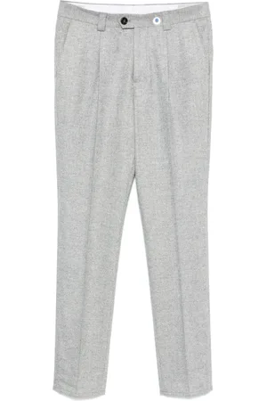 Brunello Cucinelli Broek met visgraatpatroon