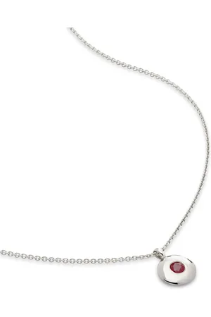 Monica Vinader July halsketting met hanger van robijn