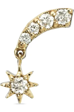 Lark & Berry 14kt geelgouden Starbust oorbel met diamant
