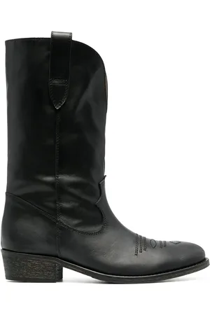 Via Roma Leren cowboylaarzen