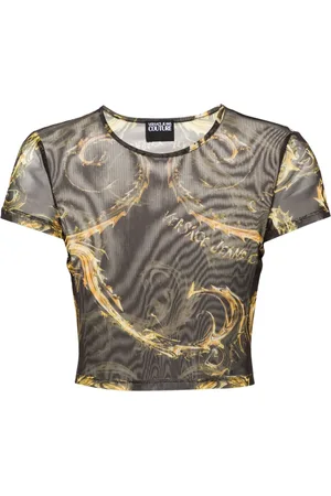 VERSACE Chromo Couture cropped T