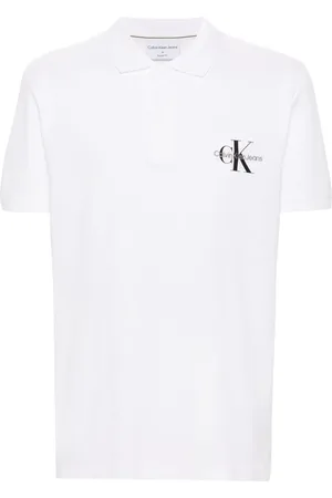 Calvin Klein Piqué poloshirt met geborduurd logo