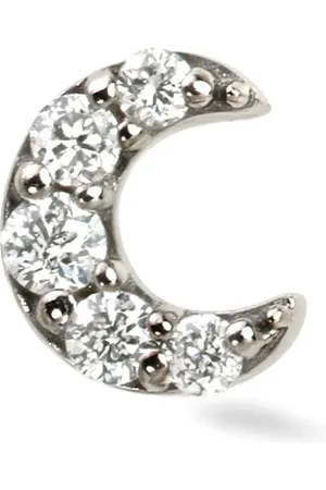 Lark & Berry 14kt witgouden oorbel met diamant