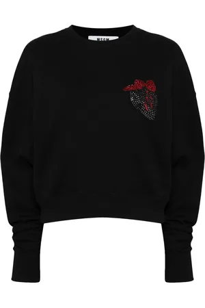 Msgm Katoenen sweater verfraaid met kristallen
