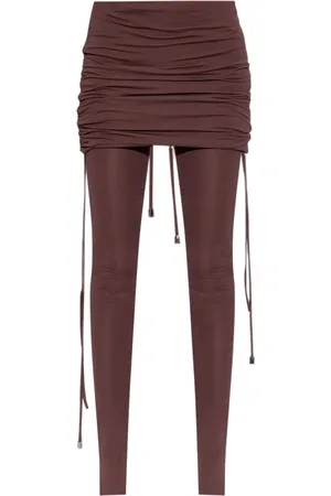 The Attico Legging met gedrapeerde design