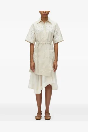 3.1 Phillip Lim Asymmetrische popeline jurk
