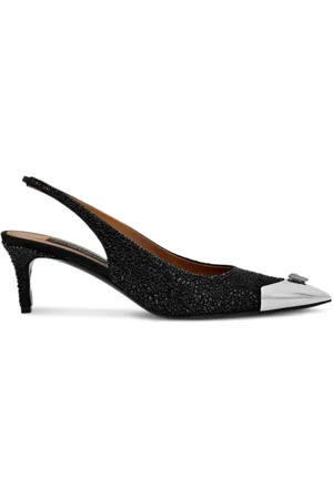 Philipp Plein 55 mm slingback pumps met stras