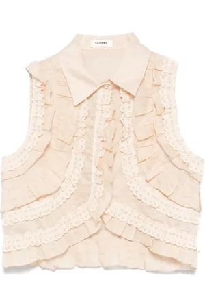Sandro Blouse met ruches