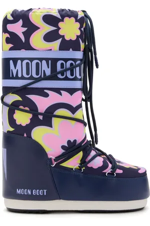 Moon Boot Icon laarzen met bloemenprint