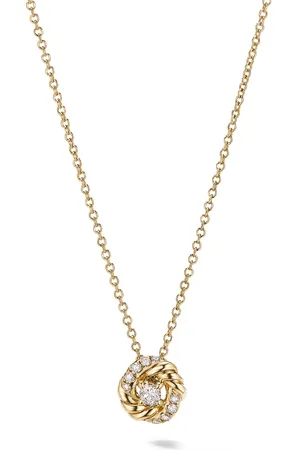 David Yurman 18kt geelgouden Petite Infinity halsketting