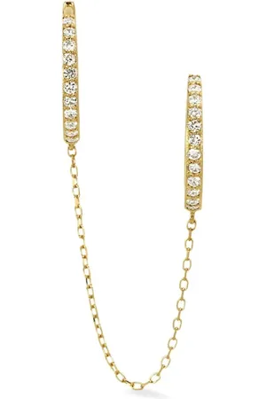Lark & Berry 14kt geelgouden oorringen met diamant