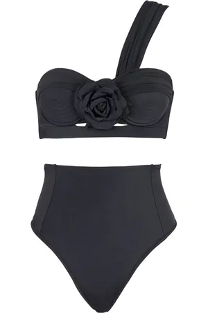 Balmain Asymmetrische bikini met bloemenpatch