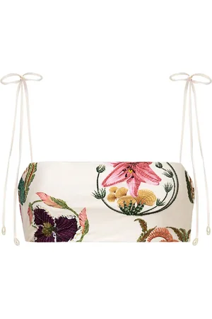 Agua by Agua Bendita Primavera Marina bikinitop met geborduurde bloemen