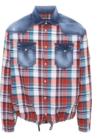 Dsquared2 Katoenen overhemd met vlakken