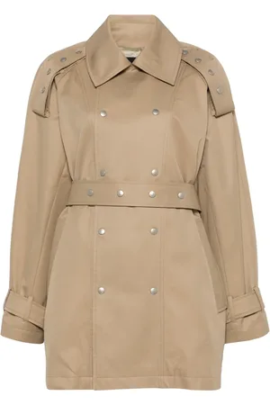 Frenken Trenchcoat met gabardine weving
