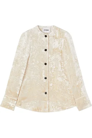 Jil Sander Fluwelen blouse met lange mouwen