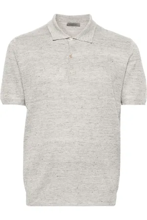 corneliani Gebreid gepikkeld poloshirt