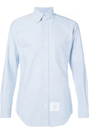 Thom Browne Classic Long Sleeve Shirt In Blue Oxford