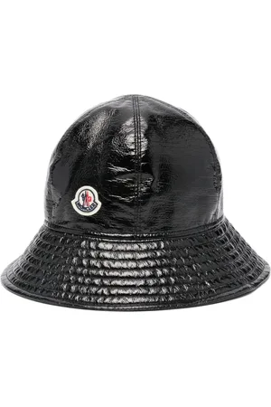 Moncler Glanzende vissershoed met logopatch
