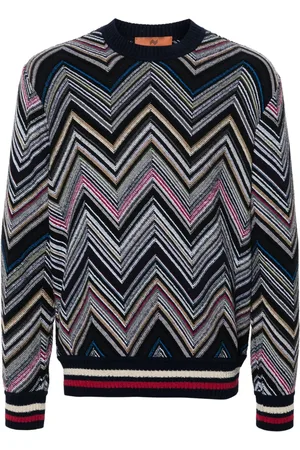 Missoni Gebreide sjaal met chevron streep