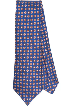 Kiton Stropdas met geometrische print
