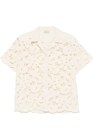 Moncler Macramé blouse met bloemenprint