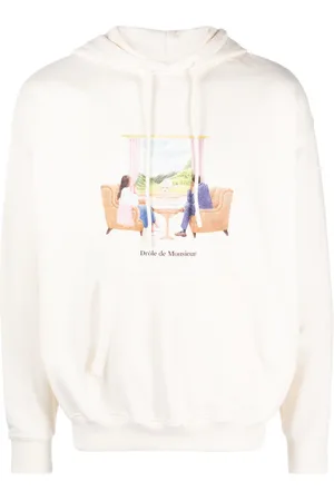 Drôle de Monsieur Hoodie met logoprint