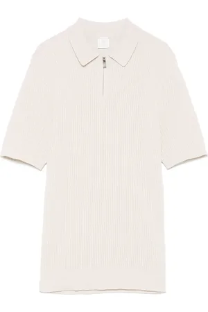 ELEVENTY Ribgebreid poloshirt