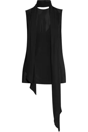 Helmut Lang Zijden top met gestrikte taille