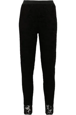 Twin-Set Legging met bloemenkant