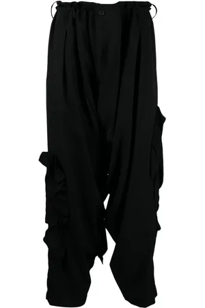 YOHJI YAMAMOTO Katoenen broek met wijde pijpen