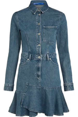 Karl Lagerfeld Denim jurk met ruches