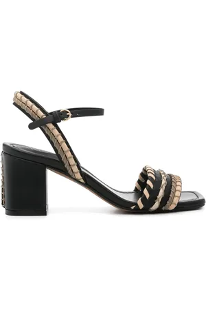 ULLA JOHNSON Sofia leren sandalen 70 mm