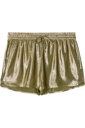 Cynthia Rowley Zijden shorts met lamé