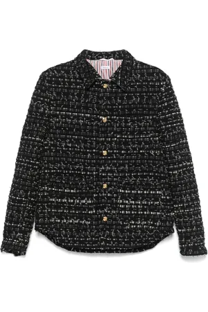 Thom Browne Tweed denim jack met lint