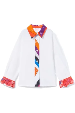 PUCCI Junior Popeline shirt met Iride