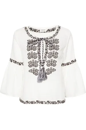 P.A.R.O.S.H. Ciclone blouse met geborduurde bloemen