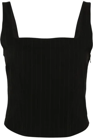 Samsøe Samsøe Salot cropped top met krijtstreep