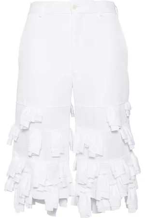 Comme des Garçons Gelaagde shorts met ruches