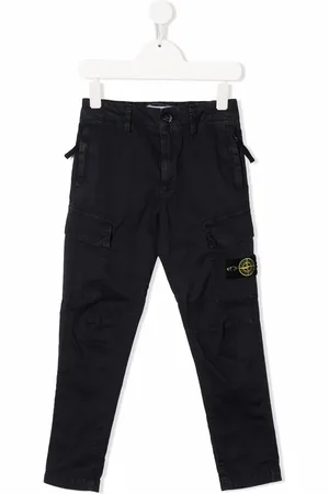 Stone Island Broek met logopatch