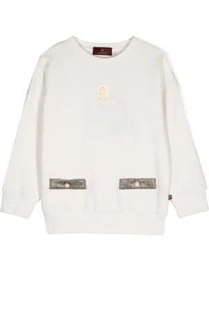 Aigner Jersey sweater met logoprint