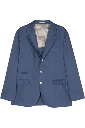 Brunello Cucinelli Blazer met enkele rij knopen