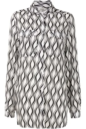 AMIR SLAMA Blouse met golvende print