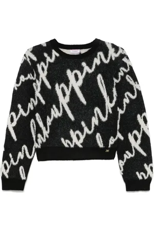 Pinko Trui met intarsia logo