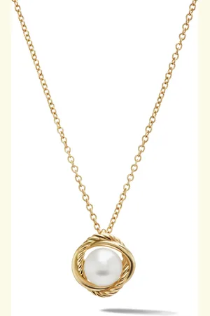 David Yurman 18kt geelgouden Infinity parelhalsketting (10mm)