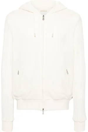 ELEVENTY Hoodie met kabelgebreid detail